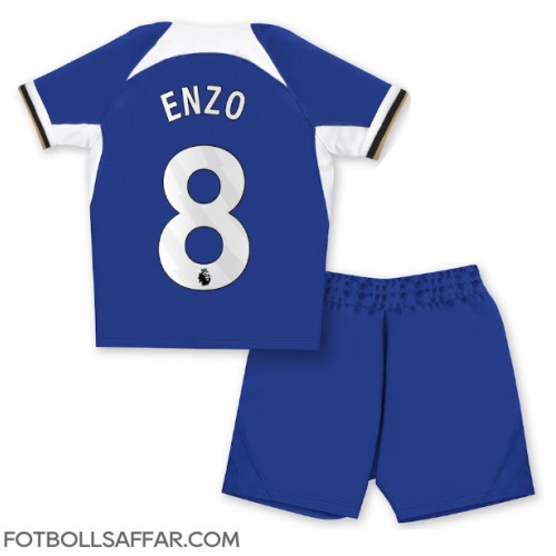 Chelsea Enzo Fernandez #8 Hemmadräkt Barn 2023-24 Kortärmad (+ Korta byxor)